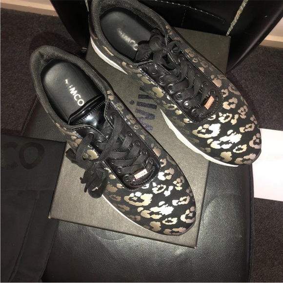 MIMCO SHOES 🖤BLACK GOLD REBEL SNEAKERS WOMENS SIZE  9 ,EU 40 🖤 RRP $179.00 - Picture 4 of 15